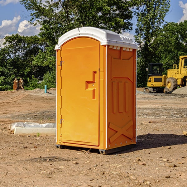 how often are the porta potties cleaned and serviced during a rental period in Casco ME